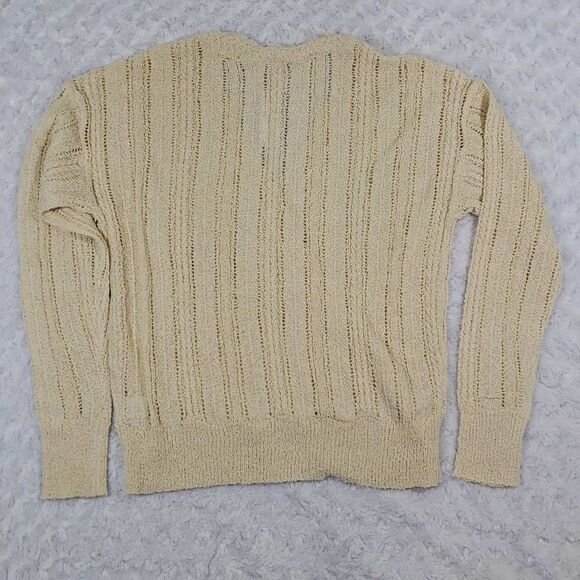 ASTR The Label Womens Wrap Front Pointelle Sweater Pullover Cream Size XL NWT - Picture 10 of 12